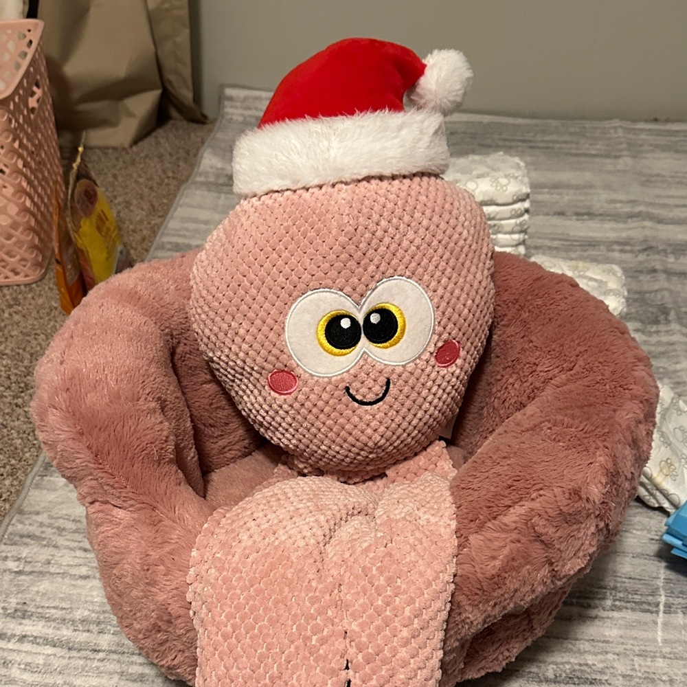 Pink dog bed